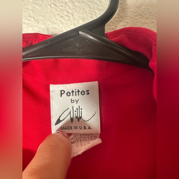 Vintage 70s or 80s fushia pleated dress with elastic waistband size 4 - Picture 9 of 10